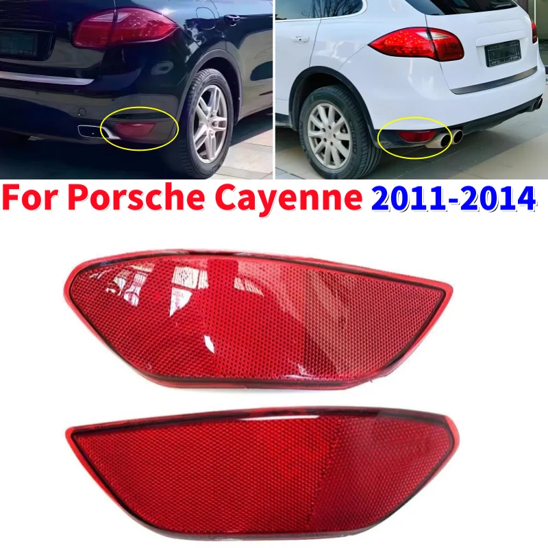 Cubierta de luces de parachoques trasero para coche, Reflector de lámpara antiniebla trasera derecha/izquierda para Porsche Cayenne 2011- 2014