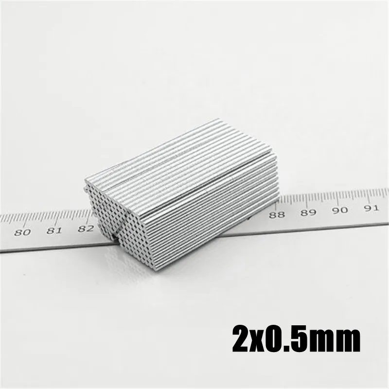 50-3000pcs 2x0.5 mm Powerful Magnets 2mm x 0.5mm Permanent Small Round Magnet 2x0.5mm Thin Neodymium Magnet Super Strong 2*0.5