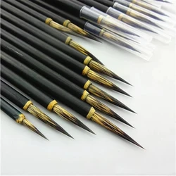 3Pcs/Set Copper Head Hook Line Pen Calligraphy Boutique Color Pottery Painting detail brush Ceramic glazing tools Brushes Tool