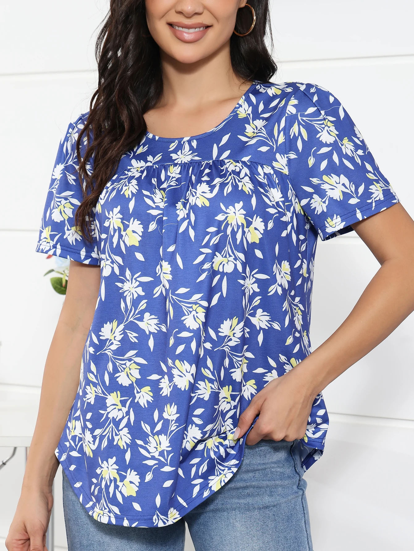 

Women's Big Size T-shirt, Women's Big Size Printed Tops Summer Loose Casual Women's Clothing