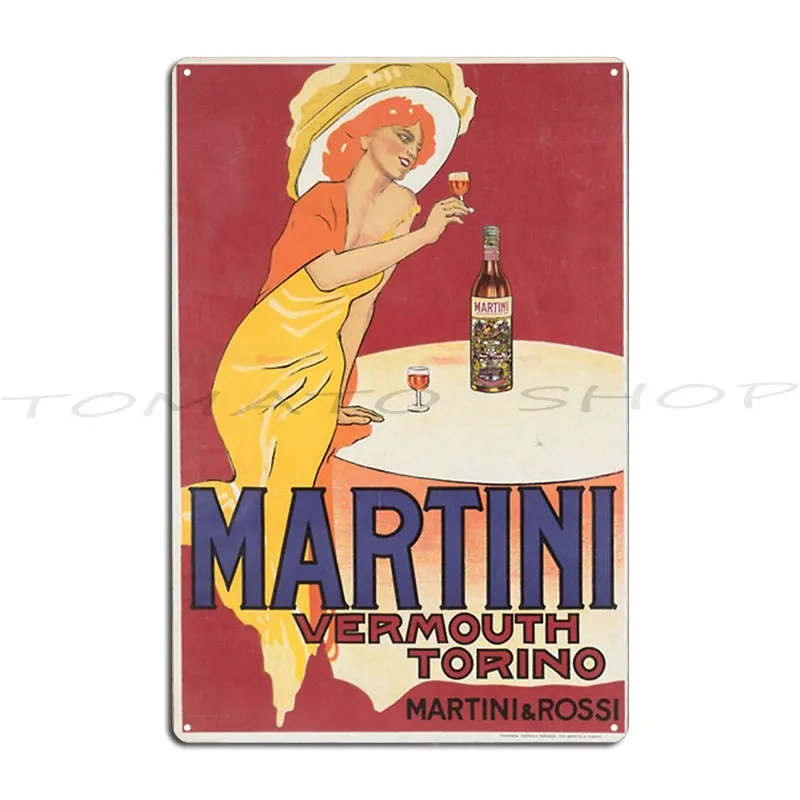 Vintage Martini Metal Sign Designing Living Room Club Wall Decor Design Tin Sign Poster