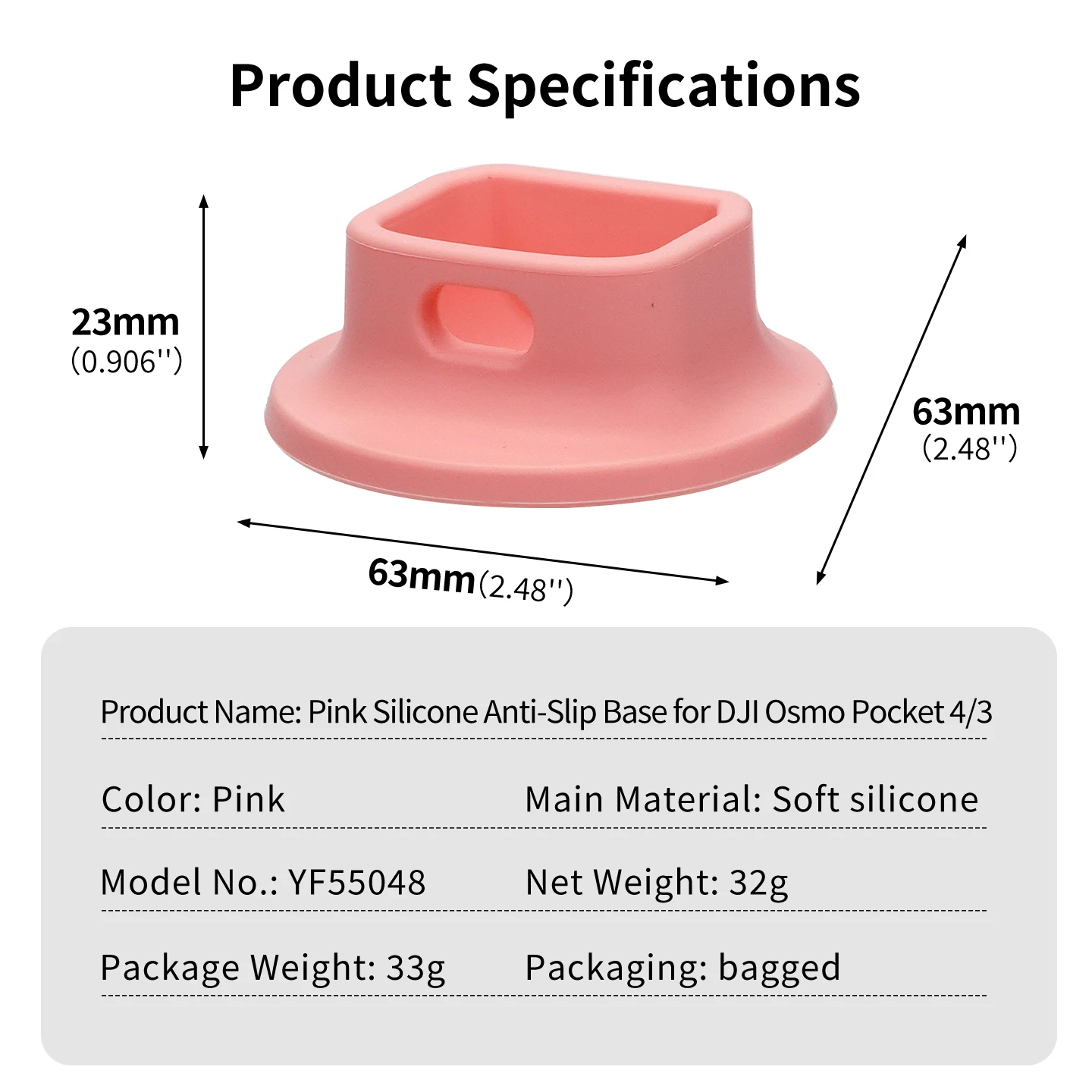 Silikon-Antirutsch-Basis für DJI Pocket 3 4 Desktop-Ständer Unterstützt Unterbrechungsfreies Laden Stabile Platzierung für Vlog Live-Streaming – Detail 19