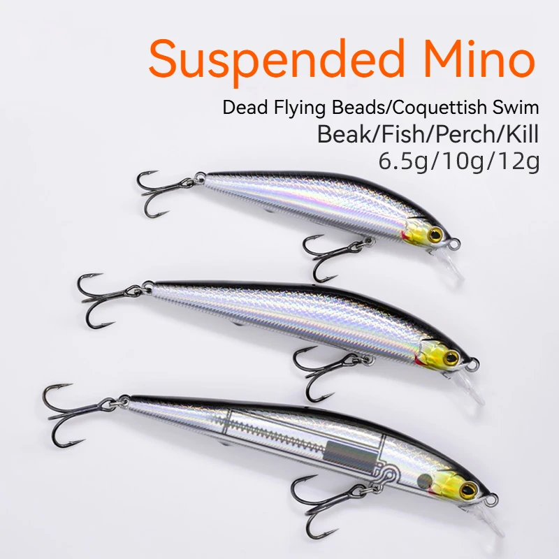 

Floating Long Casting Minnow Fake Baits Rattleball Hovering Road Lures For Freshwater Marine Bass Fishing Warbler Jackfish