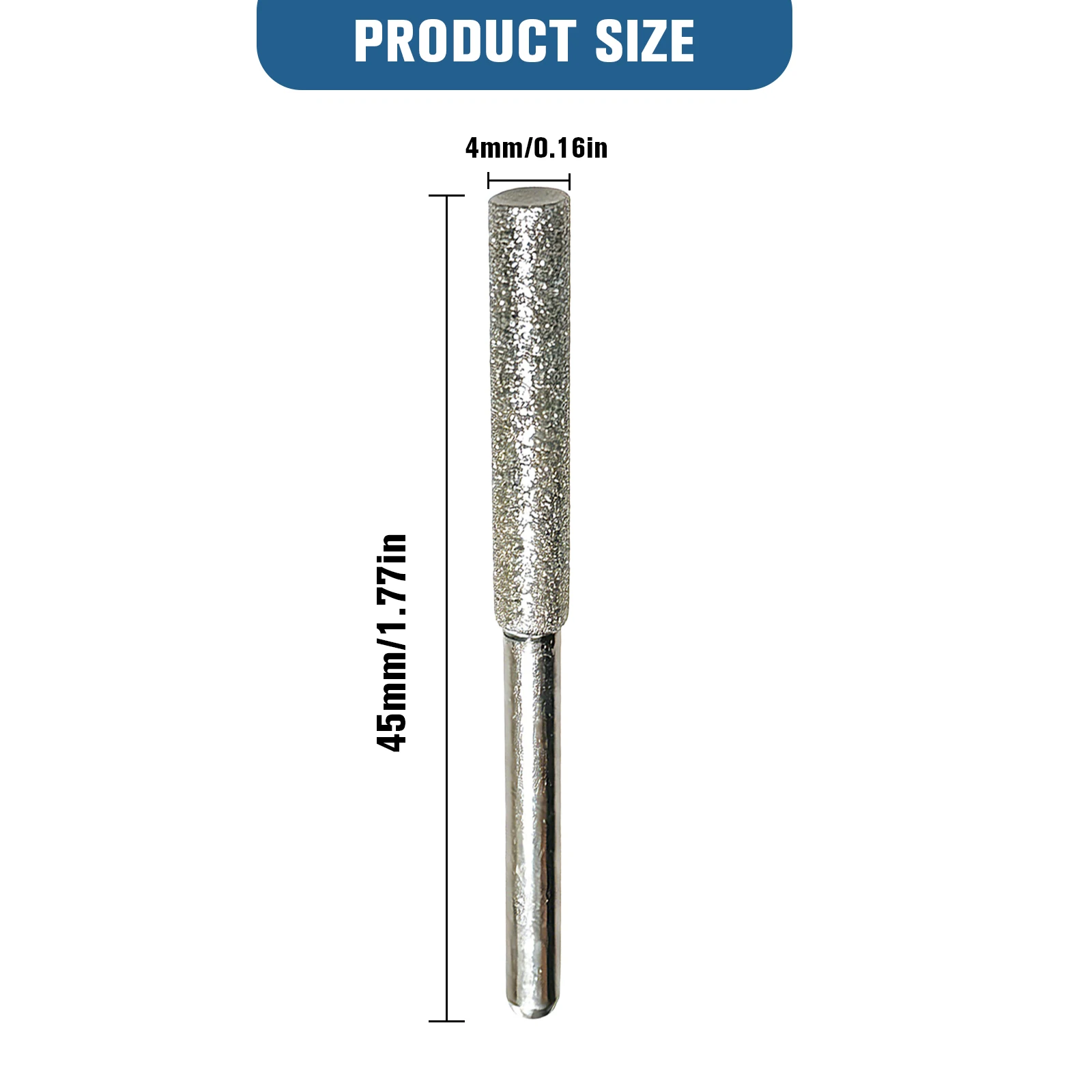 16pcs 4mm Diamond Coated Cylindrical Files Chainsaw Sharpening Stones Grinding and Carving Tools
