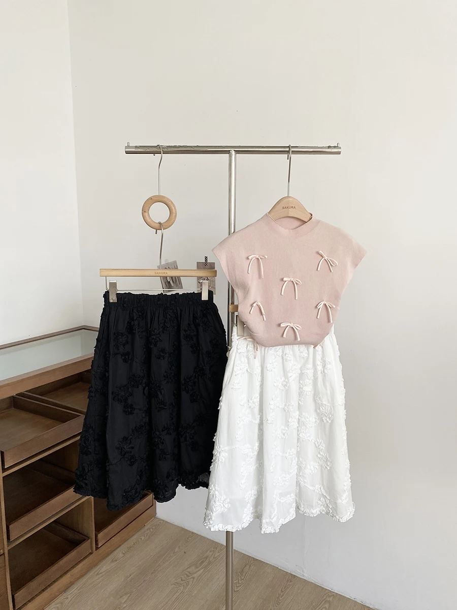 

Elegant A-Line Midi Skirt with Lace Design for Women Commute Style High Waist Polyester Fiber Spring New Arrival