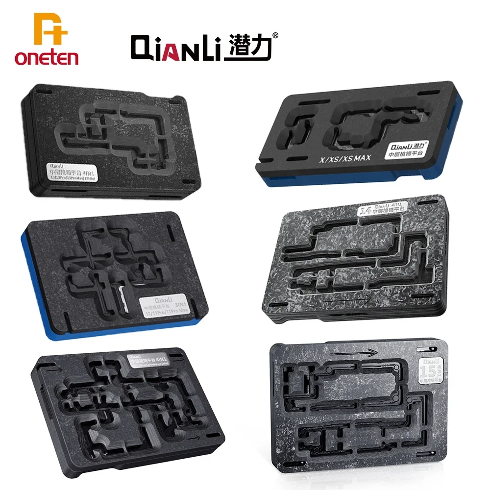 Qianli Motherboard Middle Layer Fixture Board 3D BGA Reballing Stencil Plant Tin for iPhone X 11 12 13 14 15Pro Max Phone Repair