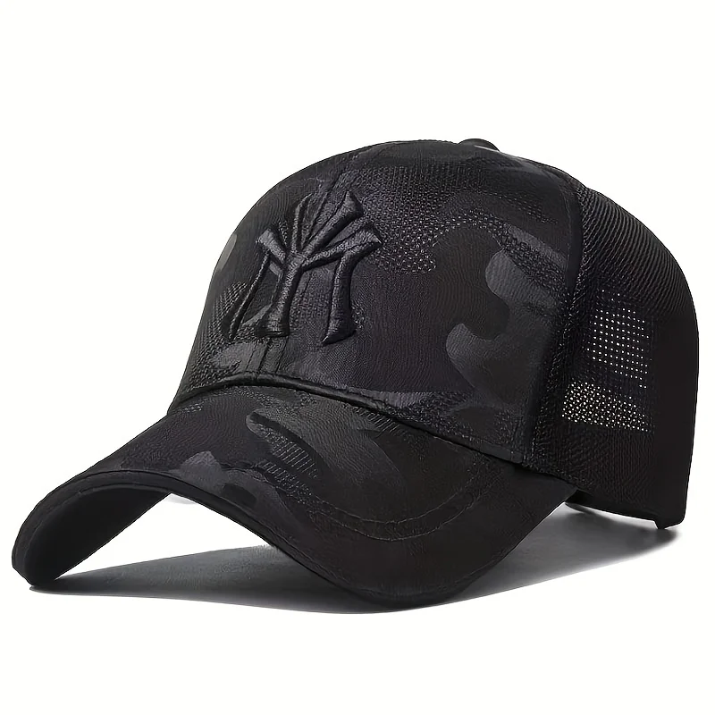 Unisex MY Letter Embroidery Baseball Net Caps Outdoor Adjustable Spring and Summer Casual Sunscreen Hat Sports Golf Cap