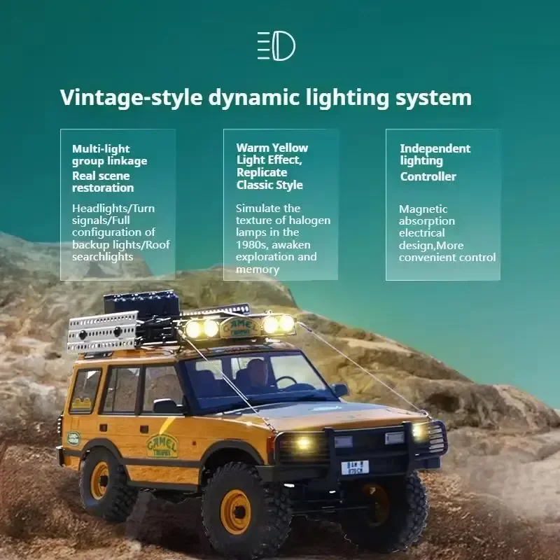 รถบังคับวิทยุ FMS รุ่นใหม่ 1:10 ขนาดใหญ่ Camel Cup FCX10 แบบจำลอง รถปีนเขาไฟฟ้า ของเล่นรถออฟโรด