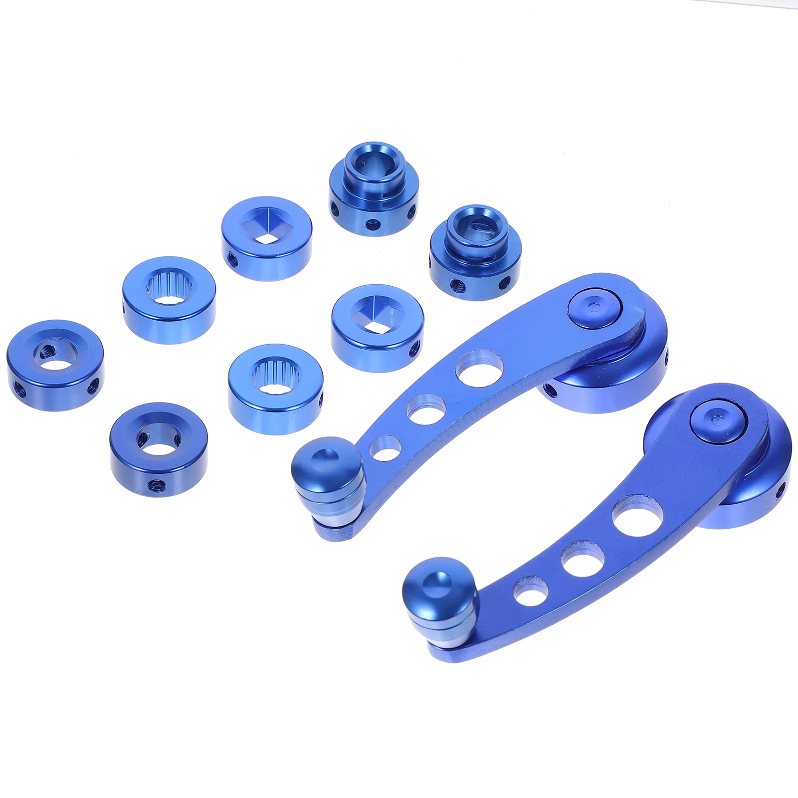 1Set Car Window Shake Handle Aluminum Universal Crank Rocker Doors Crank Handles Blue Left Right Car Door Accessories Including
