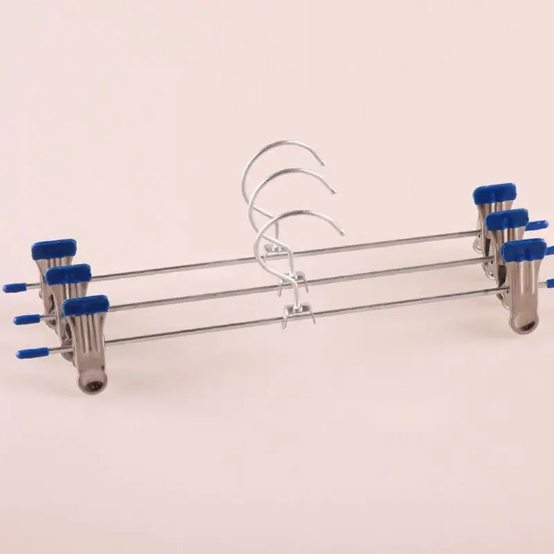 

10 Pcs Stainless Steel Trouser Hanger Rack Coat Pants Skirt Hangers Clothes Stan