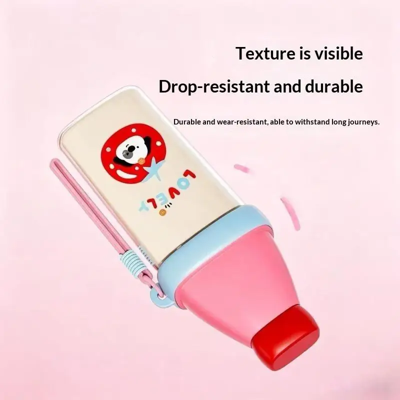 New Plastic 3 In 1 Toothbrush Cup Large Capacity Cartoon Toothbrush Toothpaste Storage Box Space Saving Toothbrush Cup Travel