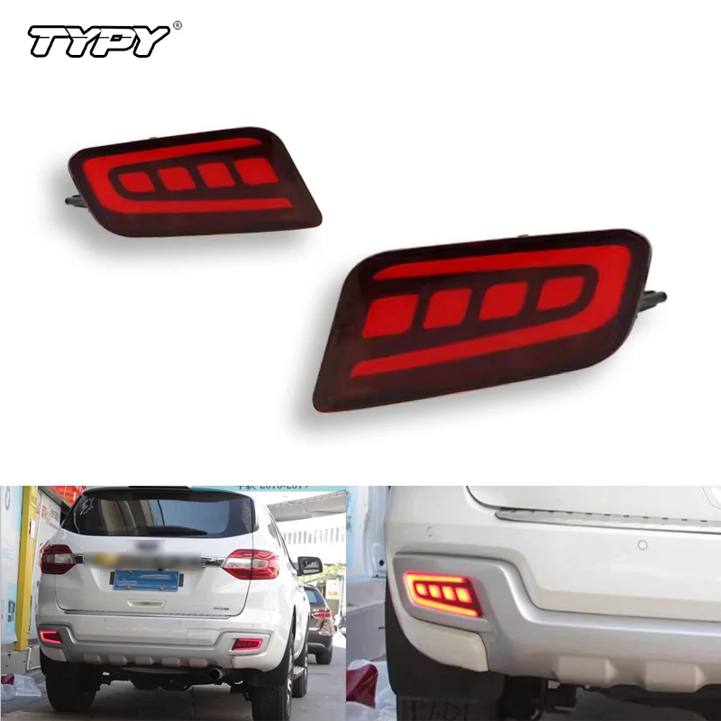 

TYPY CSCSNL 2PCS LED Rear Fog Lamp For Ford Everest 2016 2017 2018 2019 Car Bumper Light Brake Light Turn Signal Reflector