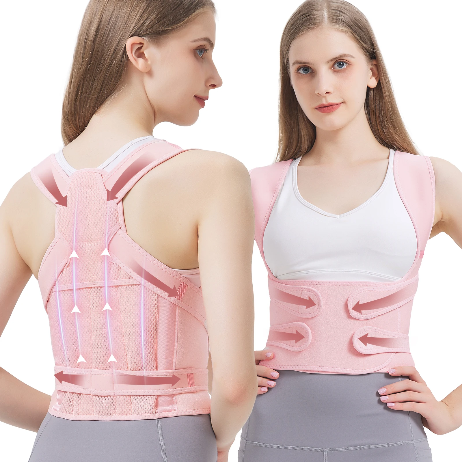 Posture Corrector/ Adjustable Upper Back Brace,Shoulder Straightener Support Pain Relief -Scoliosis Back Brace Posture Corrector