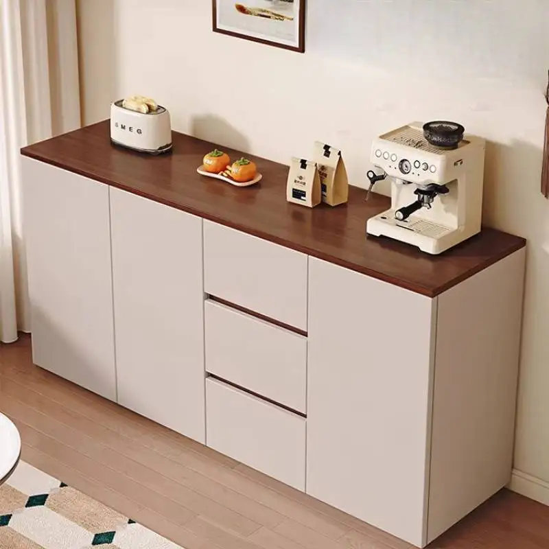 Natural Quiet Kitchen Cabinet Stand Cleaner Narrow Drawers Luxury Kitchen Cabinet Vintage Wooden Meble Kuchenne Furniture Home