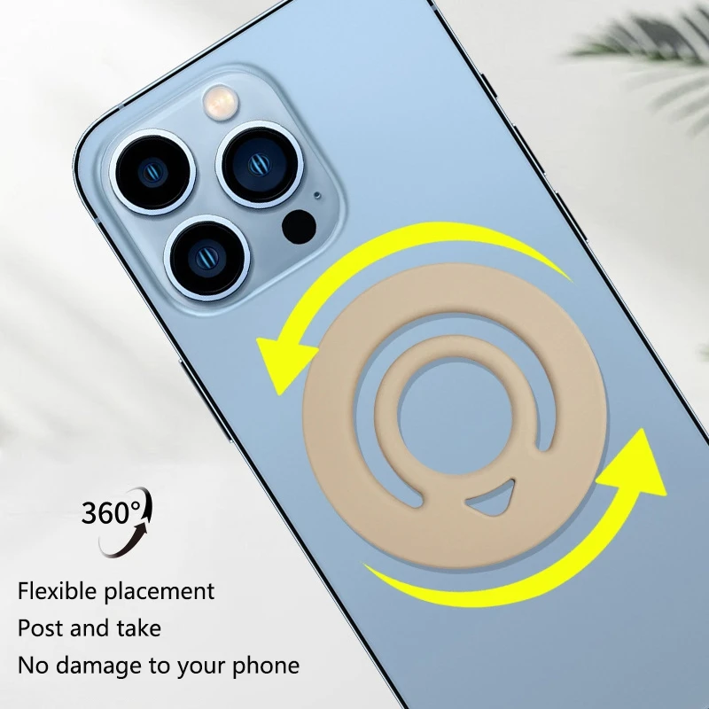 

New Magnetic Silicone Finger Ring Grip Strong Magnet Circular Grip Phone Holder for IPhone 17 16 15 For MagSafe Ring Shape