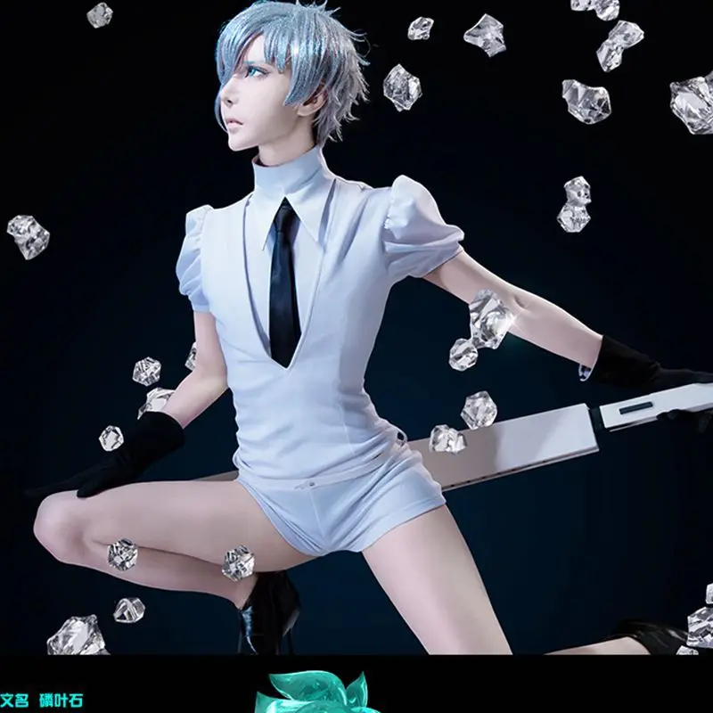 Anime Land of The Lustrous Diamond Houseki No Bort Kuni Jade Yellow Cosplay Costume Playsuit Outfits Unifor Performance Clothing