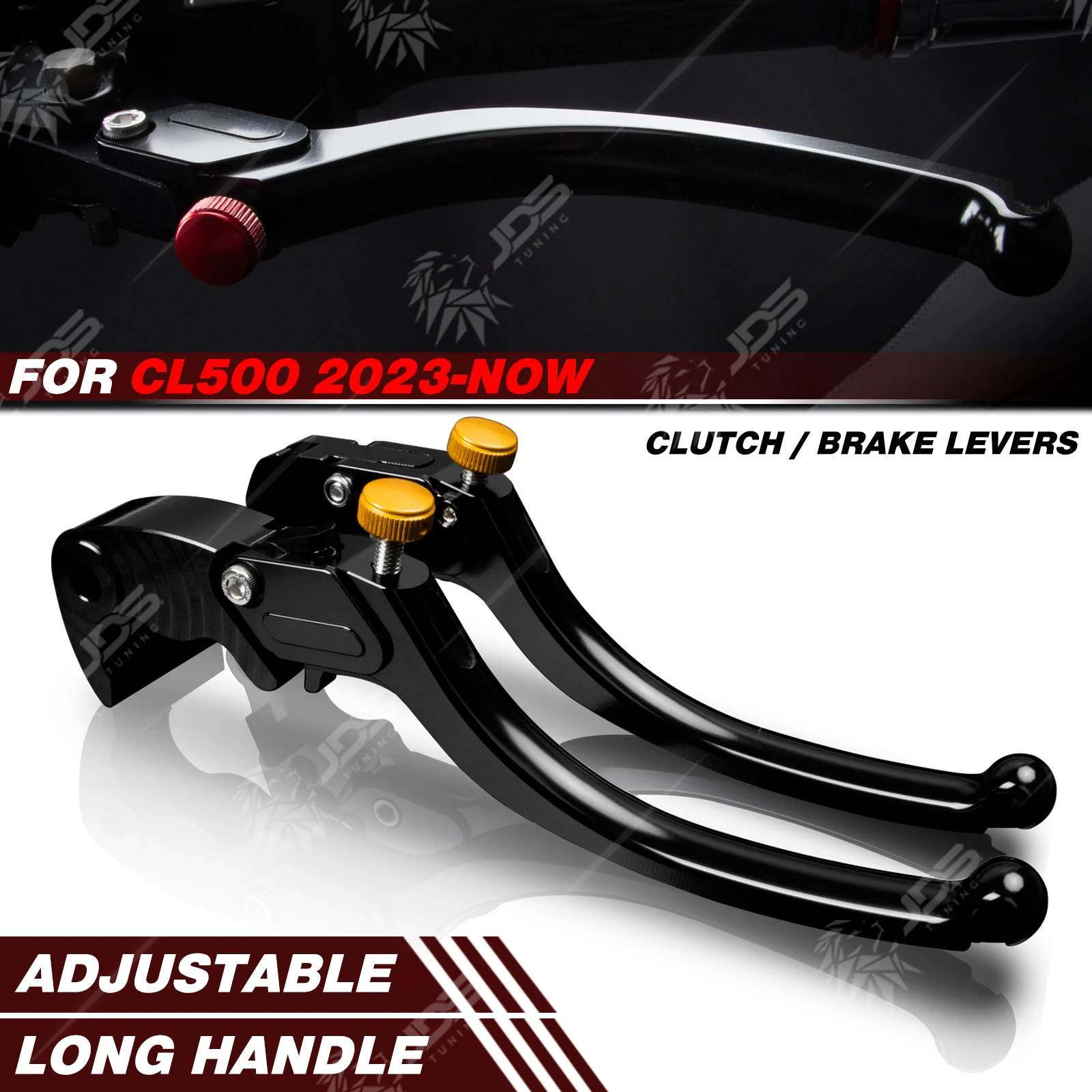 

JDSTUNING For Honda CL500 2023-NOW Stepless Clutch Lever Brake Lever Set Long Handle Levers Motorcycle Accessories Parts