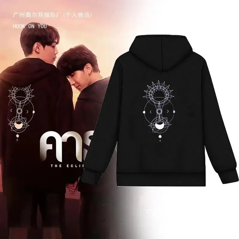 سلسلة النماذج زي الكسوف أك أيان التنكري للبالغين للجنسين هودي أسود بسحاب معطف علوي جاكيت بولوفر سويت شيرت كاجوال ﻿