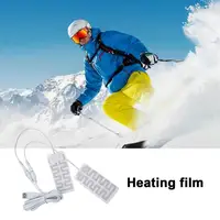 Tolex Thermal Electric USB Gloves Heater Heated Gloves Carbon Fiber Cloth Skis Mittens Winter Heating Film Pad for Winter Cold 4