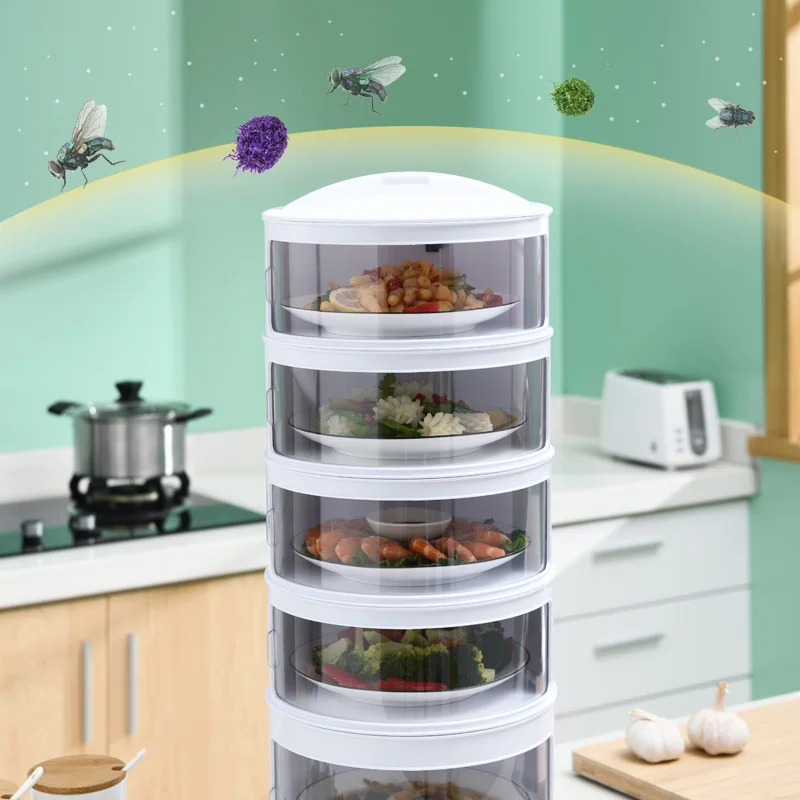 Multilayer Insulated Vegetable Cover Stackable Food Protection Box Anti-mosquito Dust-proof Heat Cover Kitchen Supplies