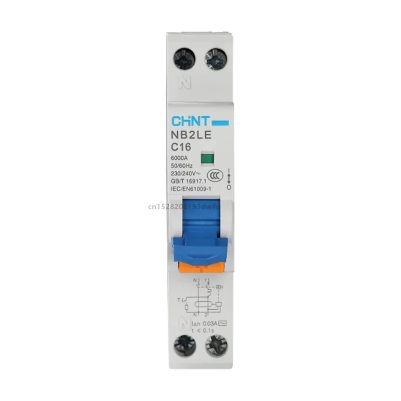 CHINT NB2LE Curve B C Type A AC 1P+N Residual Current Operated Leakage Protection Switch Circuit Breaker RCBO 30MA 10A 16A 20A