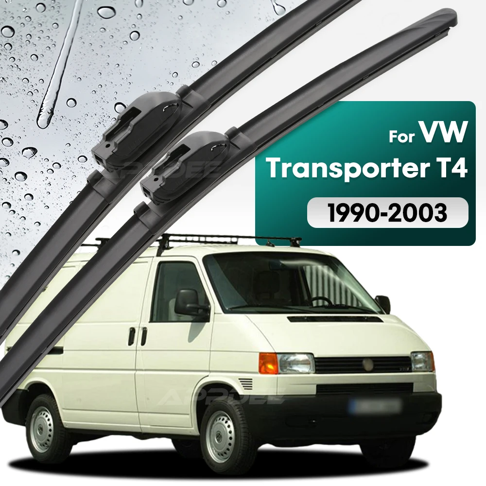 

Silicone & rubber Front Wiper Blades Set For VW Transporter T4 1990 - 2003 Windshield Windscreen Window Brush 21"+21"