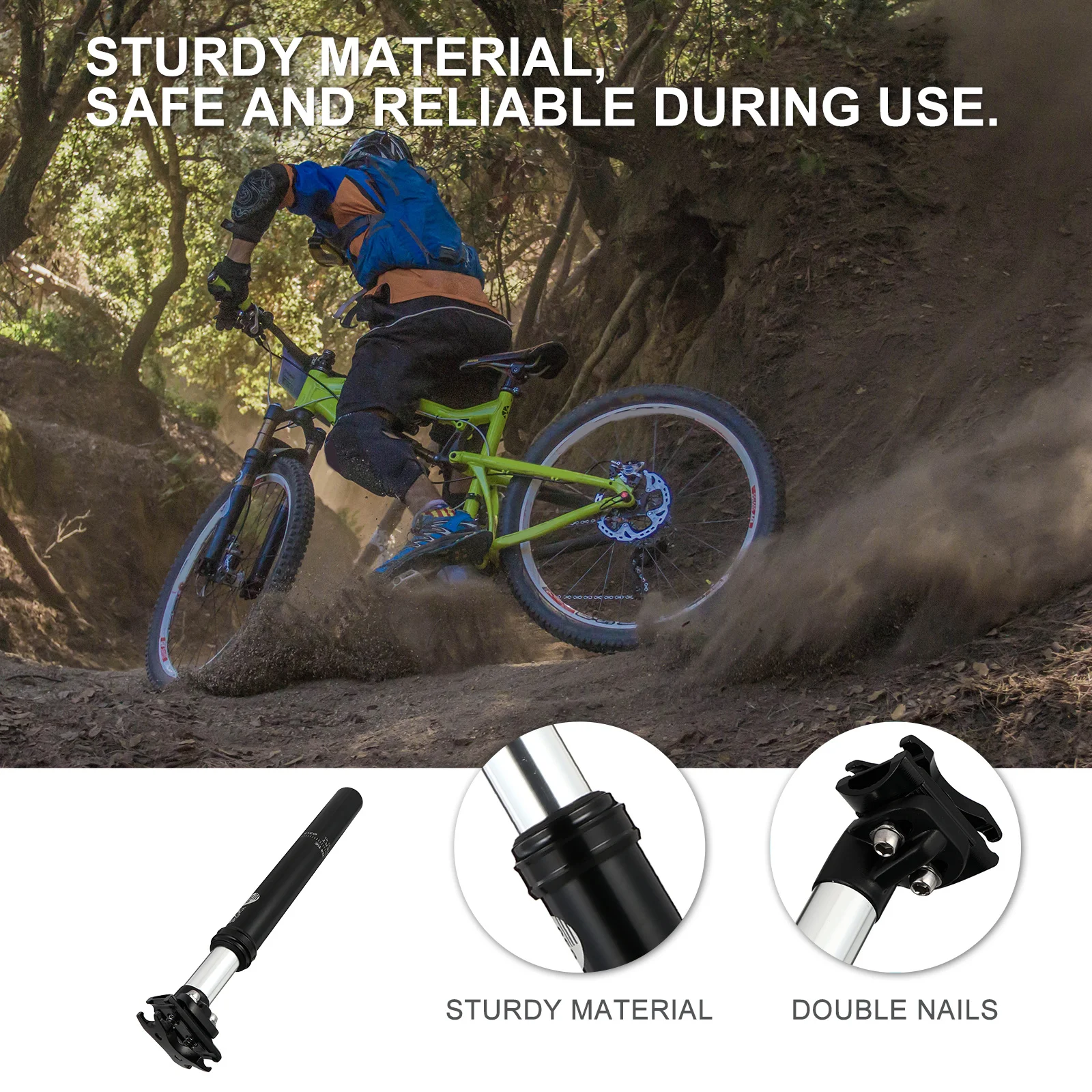 

31,6 мм амортизатор давления масла, подседельный штырь из алюминиевого сплава, регулируемый подседельный штырь для горного шоссейного велосипеда, прочный демпфер подседельной трубы