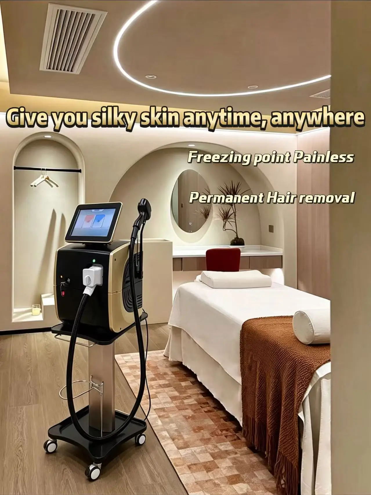 2026 Best Depilator New Ice Platinum Cooling System Skin Care 808nm Diode Laser Hair Removal Machine 3-Wavelength