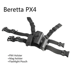 Beretta PX4 Thigh Cover For Magazine Cover Tactical Holster Mag Carrier Leg Holster Platform Paddle CQC series gun holster