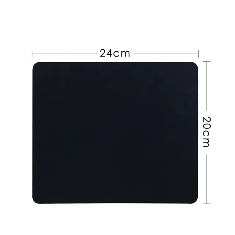 MRGBEST Big Promotion Blank Black Size 22x18cm/20x24cm Mouse Pad S with Natural Rubber Pad with No Locking for Office Desk Mats