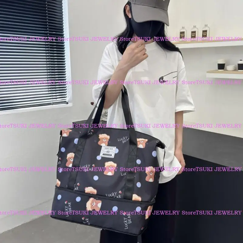 

62KE Travel Bag Expandable Fitness Bag Gym Bag Sport Bag Large Capacity Overnight Bag Cartoon Training Bag Weekender Bag