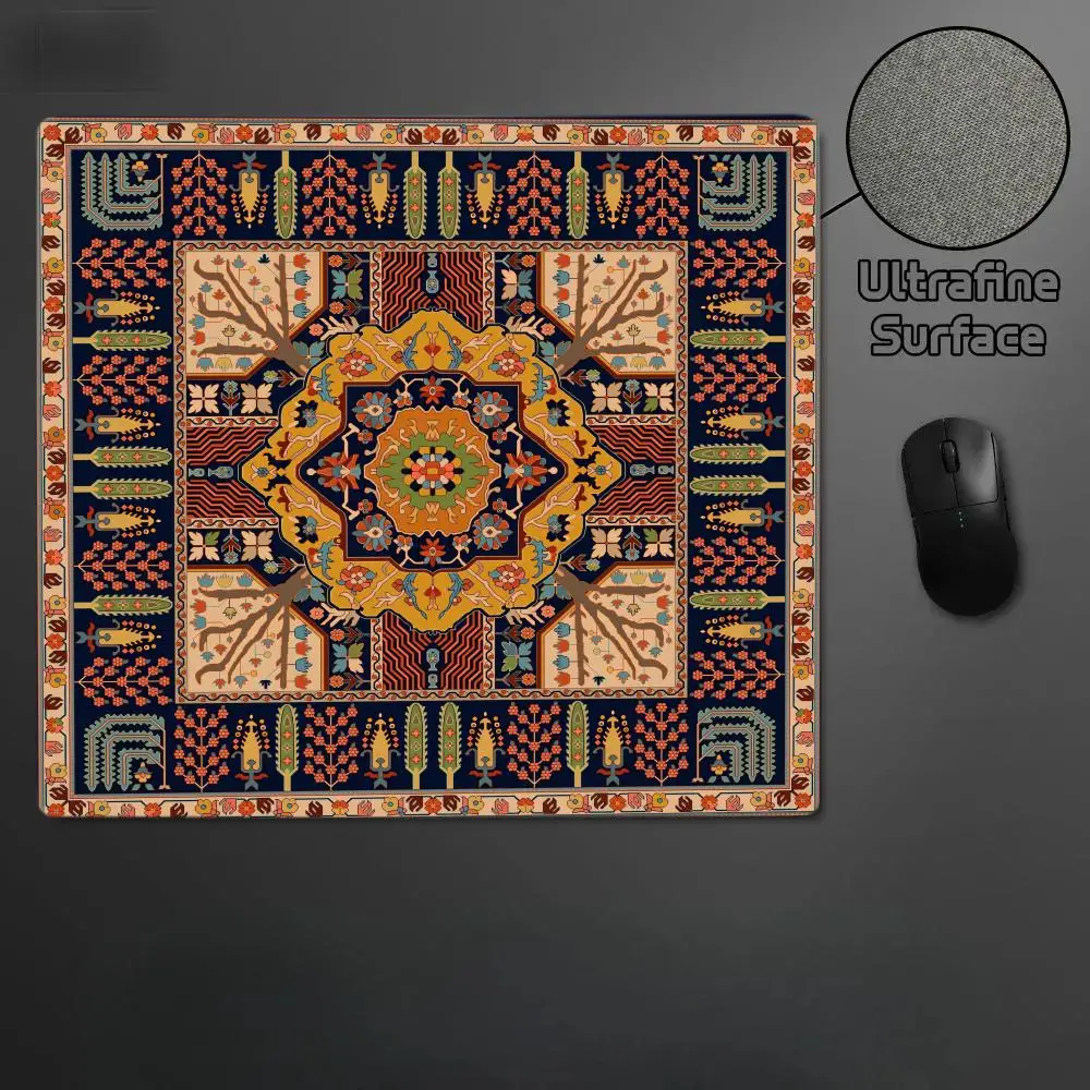 

Persian style Mouse Pad 40x45 large square computer office gaming desk mat rubber anti-slip mouse pad small decorative desk mat