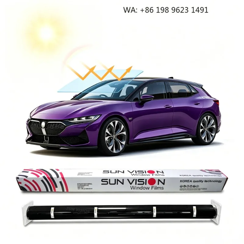 Wholesale Nano Ceramic Car Window Film High Heat Rejection 99% UV Protection HD Privacy Tint izable Brand Box