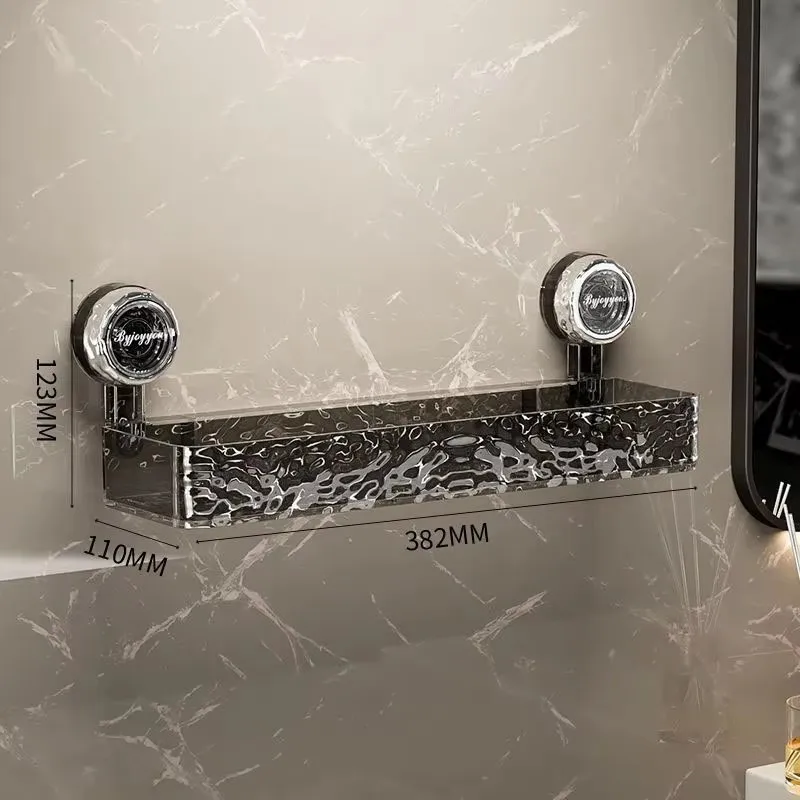Wellpappe-Badezimmer-Saugnapf-Aufbewahrungsregal, Wandmontage, Toilette, stanzfrei, Waschbecken, Waschecke, Aufbewahrungsregal für den täglichen Bedarf