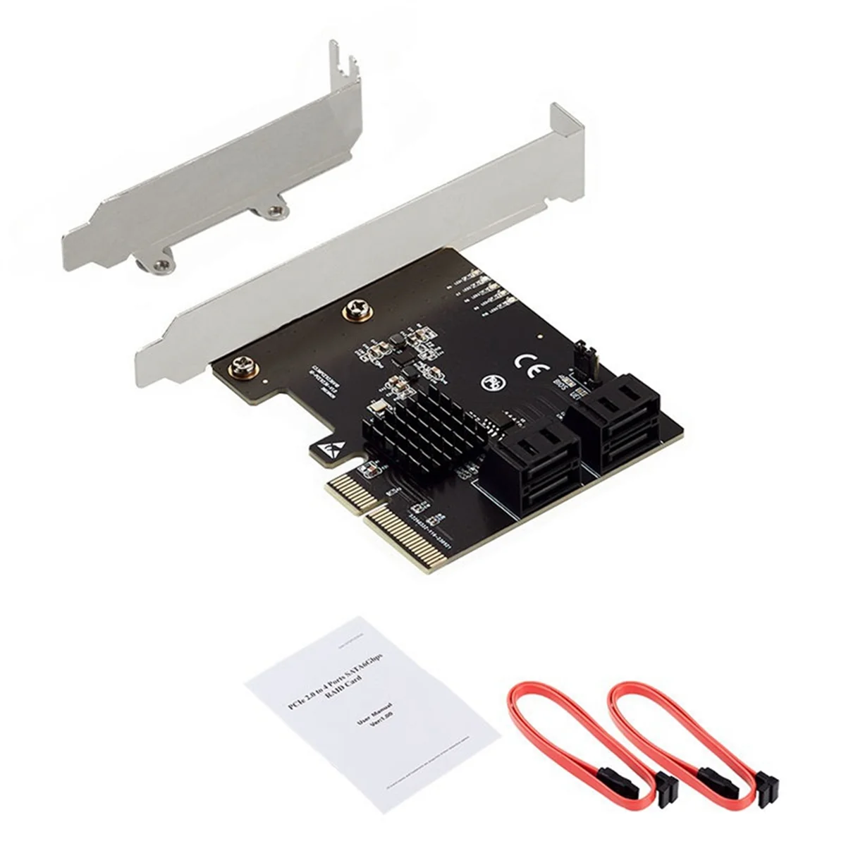 4-Port Hard Multifunctional Portable Card Pcie X4 Supports Raid 0/1/10 Sata3 Disk Ssd Card Adapter