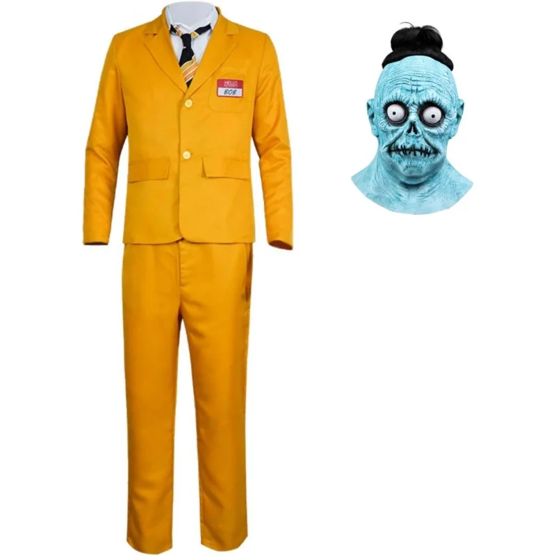 

❤️❤️❤️Bob Beetle Costume Cosplay Men Bob Yellow Suit Mask Jacket Pants Shirt Movies Outfits Halloween Party Set Adult❤️⭐️❤️