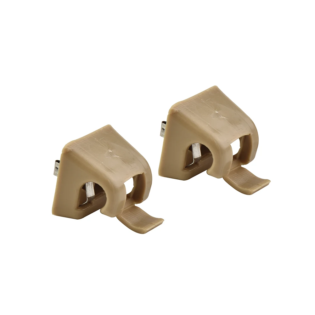 2pcs Car Sun Visor Hook Clips For Mercedes W123 W124 W126 W140 W201 12681000127101 ABS Beige Sun Visor Clips Holders