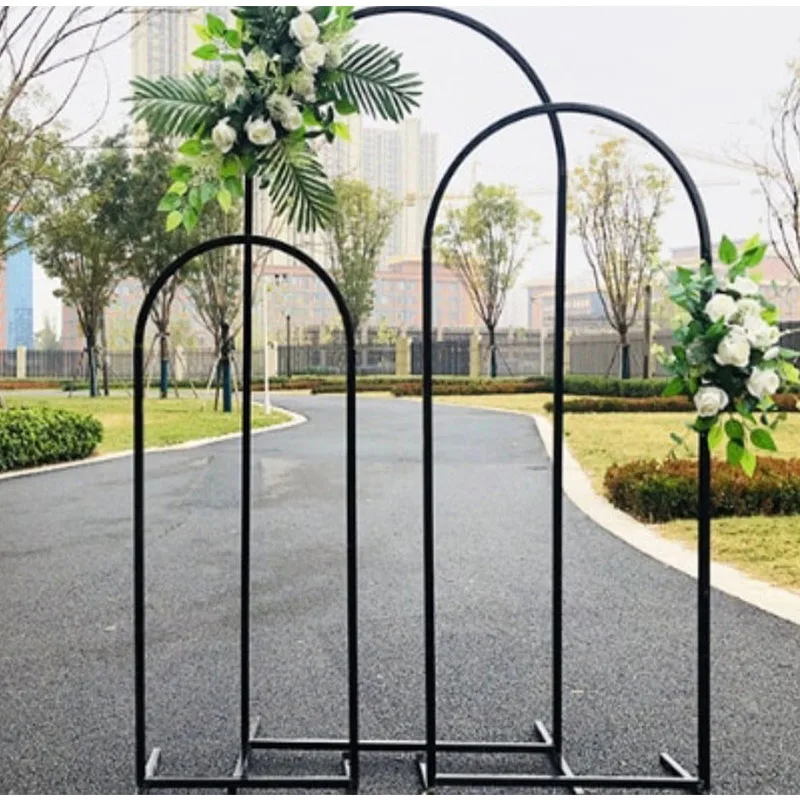 

Metal Wedding Arch Set of 3 Backdrop Stand Artificial Flower Stand Arch Ballon Frame for Bridal Indoor Outdoor Party Decoration