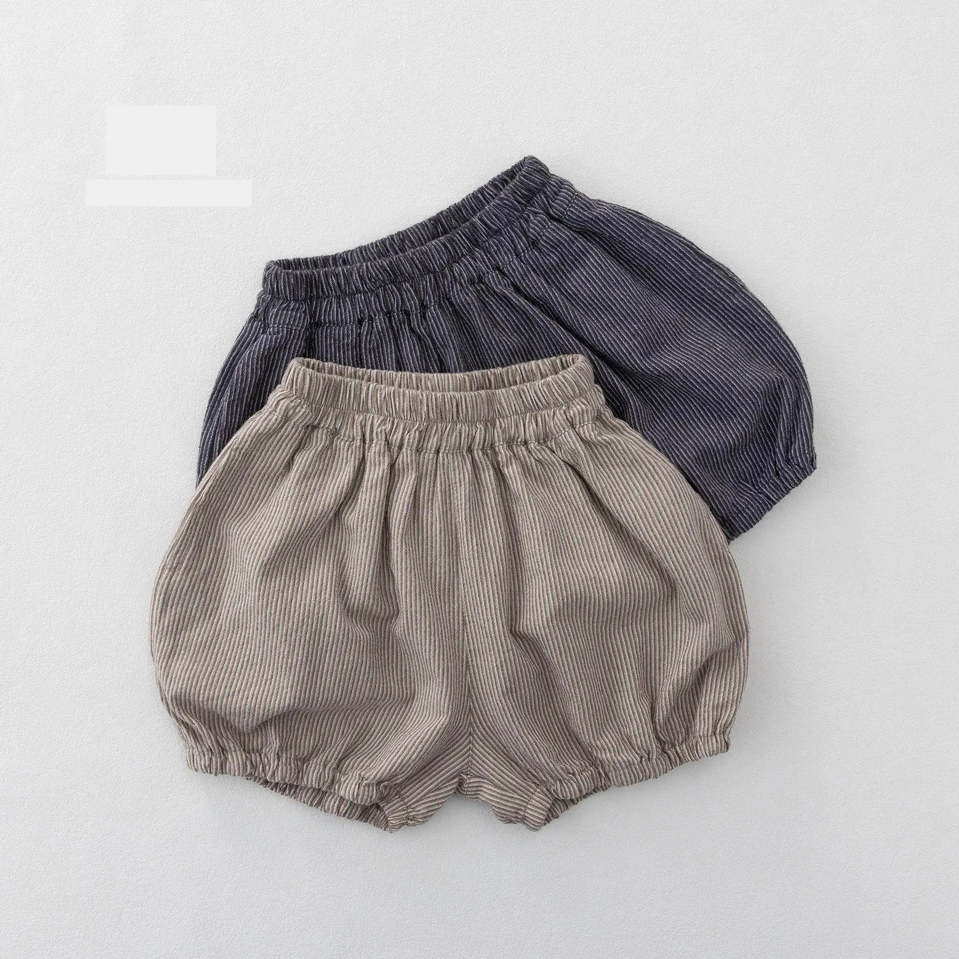

2026 Summer New Children Loose Striped Shorts Boys Girls Thin Cotton Lantern Pants Baby Casual Shorts Cute Kids Clothes