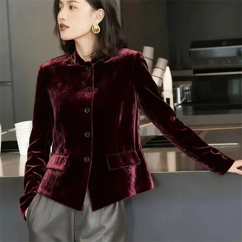 Spring and Autumn Women's Jacket Unique Beautiful Chic Temperament Coat Advanced Design Sense Small Fragrance Suit Jacket Woman