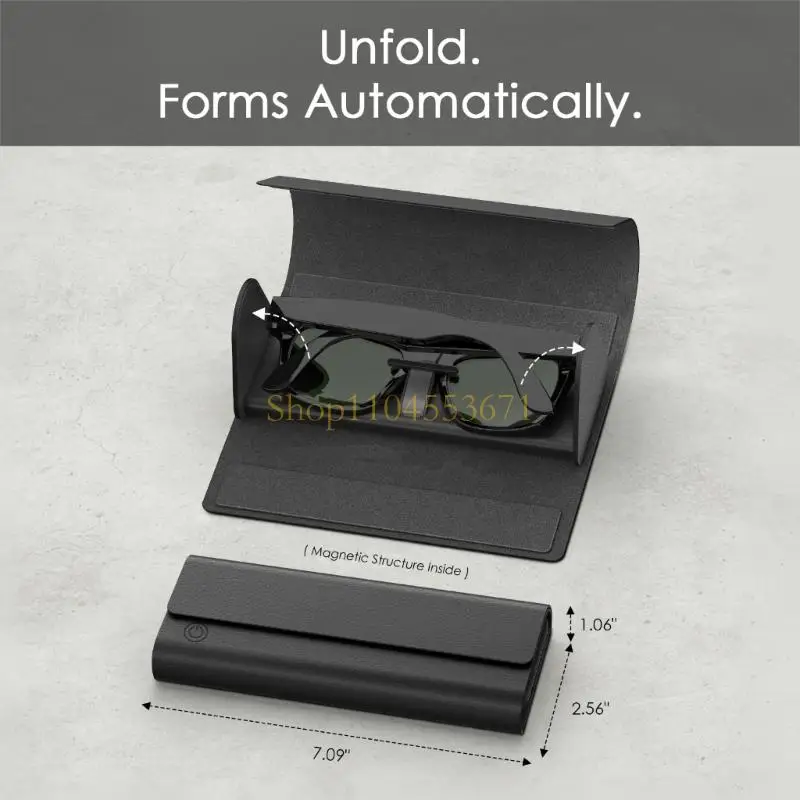 Best Seller Wireless Charging Case Carry Pouch Slim Folding Charging Bag For Eyewear Including 2000mAh Battery