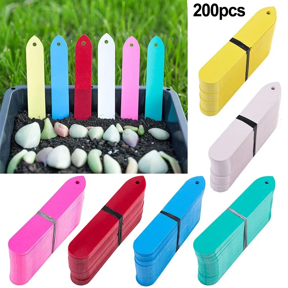 

200pcs Waterproof PVC Plant Tags Garden Plant Labels Nursery Markers Flower Pots Seedling Labels Tray Mark Garden Accessories