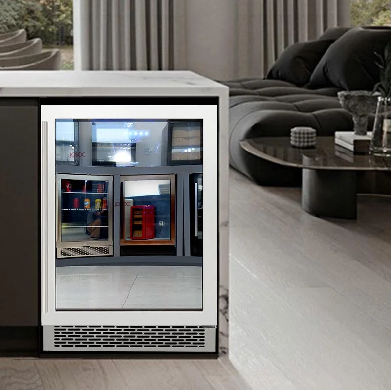 Gabinete de bar frigorífico de exhibición de 150 litros, congelador profundo, gabinete de vino, gabinete de cocina eléctrico de lujo, OEM eléctrico 90 220 139