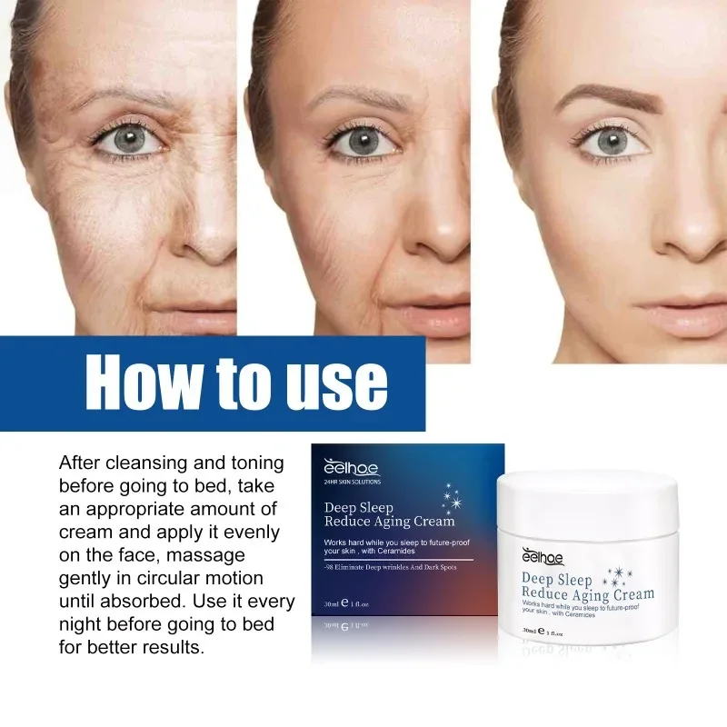 Anti-Rimpelcrème Face Lift Versteviging Verminderen Fijne Lijntjes Verhelderen Gezichtsverzorging Hydraterende Anti-Aging Voedende Slaapcrème