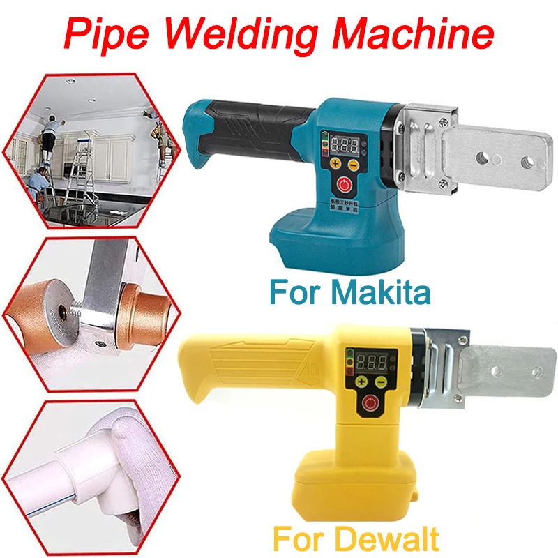 for Makita/Dewalt 18V 20V Li-ion Battery Pipe Welding Machine Soldering Iron Plastic Welding PP/PPR Tube Heating Hot Melt Tools