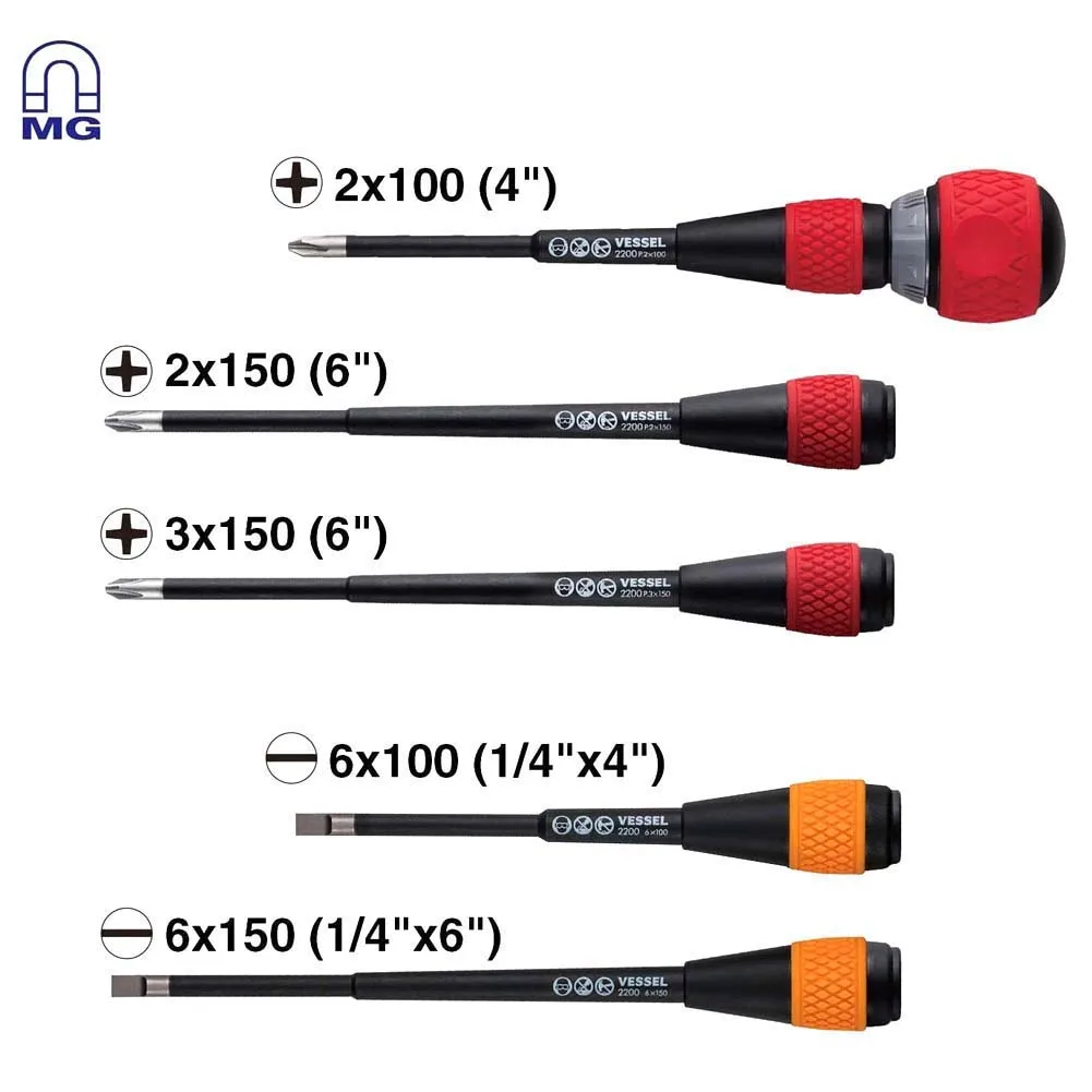 5 Stk/set Japan Vessel Bal Grip Ratel Schroevendraaier Vervangbare Schacht Unit Met Toolkit