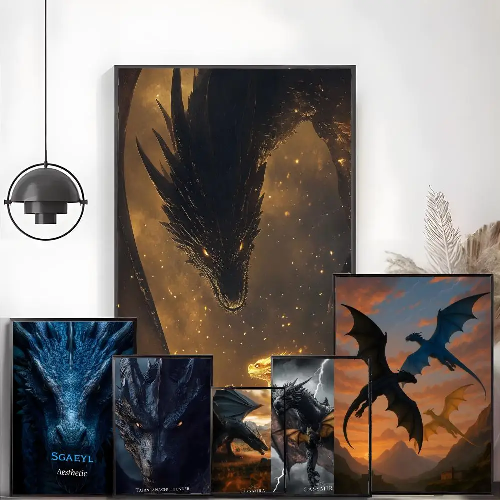 Popular Fourth W-Wing Dragon Poster Canvas Wall Art Print Poster Decorative Mural Home Decor Gift Unframed