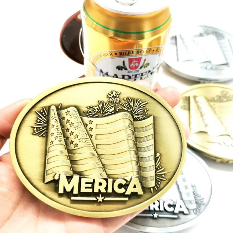 American Flag Eagle Beer Belt Buckle Portable Beverage Holder for Outdoor Parties 1pc Beer Belt Buckle