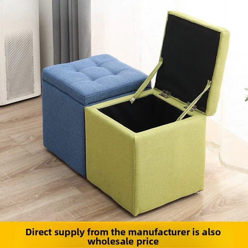 

Home Entryway Shoe Bench, Doorway Storage Stool, Simple Sofa Ottoman, Wardrobe Fabric Bench, Entryway Organizer Footstool