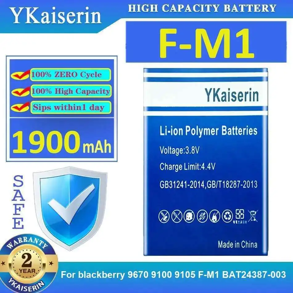 

Хорошая низкотемпературная батарея для мобильного телефона Blackberry 9670 9100 9105 F-M1 BAT24387-003 1900 мАч